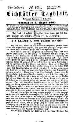 Eichstätter Tagblatt Sonntag 2. August 1863