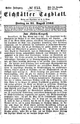 Eichstätter Tagblatt Freitag 21. August 1863