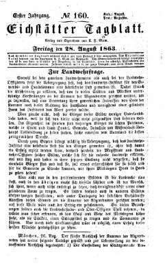 Eichstätter Tagblatt Freitag 28. August 1863