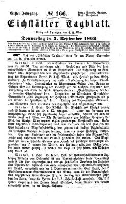 Eichstätter Tagblatt Donnerstag 3. September 1863