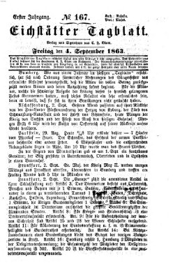 Eichstätter Tagblatt Freitag 4. September 1863