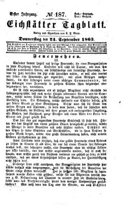 Eichstätter Tagblatt Donnerstag 24. September 1863