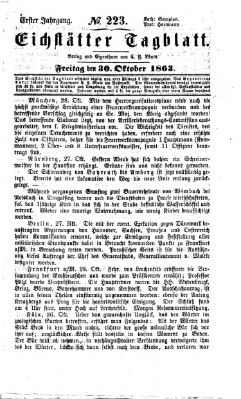 Eichstätter Tagblatt Freitag 30. Oktober 1863