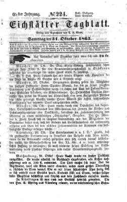 Eichstätter Tagblatt Samstag 31. Oktober 1863