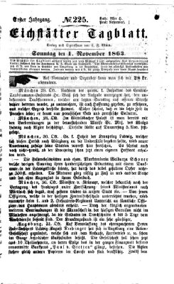 Eichstätter Tagblatt Sonntag 1. November 1863