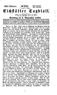 Eichstätter Tagblatt Samstag 7. November 1863