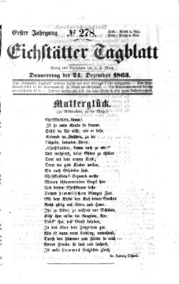 Eichstätter Tagblatt Donnerstag 24. Dezember 1863
