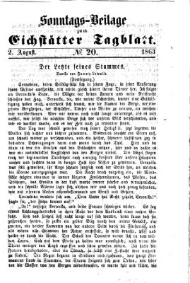 Eichstätter Tagblatt Sonntag 2. August 1863
