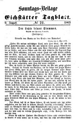Eichstätter Tagblatt Sonntag 9. August 1863