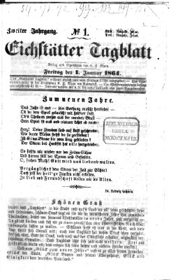 Eichstätter Tagblatt Freitag 1. Januar 1864