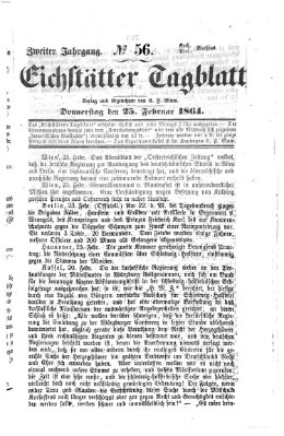 Eichstätter Tagblatt Donnerstag 25. Februar 1864