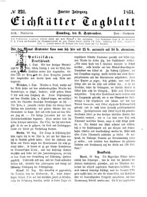 Eichstätter Tagblatt Samstag 3. September 1864