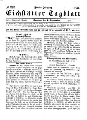 Eichstätter Tagblatt Sonntag 4. September 1864