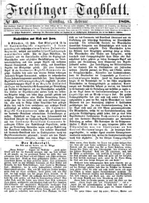 Freisinger Tagblatt (Freisinger Wochenblatt) Samstag 15. Februar 1868