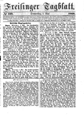 Freisinger Tagblatt (Freisinger Wochenblatt) Donnerstag 7. Mai 1868