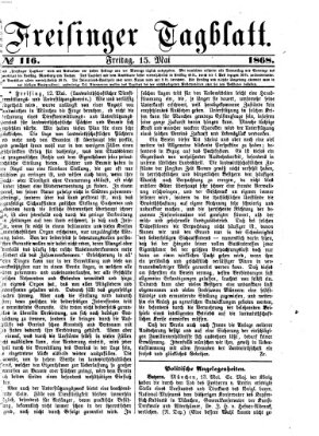 Freisinger Tagblatt (Freisinger Wochenblatt) Freitag 15. Mai 1868