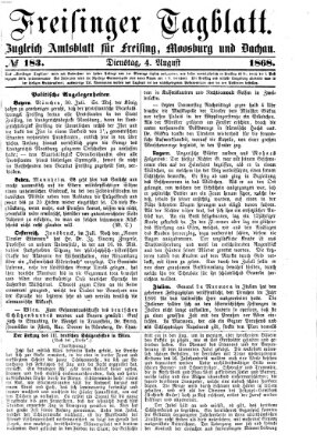Freisinger Tagblatt (Freisinger Wochenblatt) Dienstag 4. August 1868