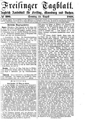 Freisinger Tagblatt (Freisinger Wochenblatt) Sonntag 23. August 1868