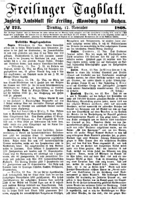 Freisinger Tagblatt (Freisinger Wochenblatt) Dienstag 17. November 1868