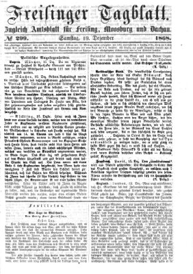 Freisinger Tagblatt (Freisinger Wochenblatt) Samstag 19. Dezember 1868