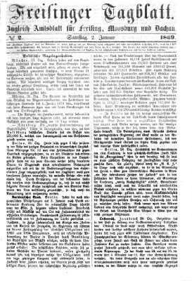 Freisinger Tagblatt (Freisinger Wochenblatt) Samstag 2. Januar 1869