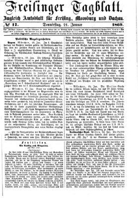 Freisinger Tagblatt (Freisinger Wochenblatt) Donnerstag 21. Januar 1869