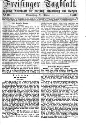 Freisinger Tagblatt (Freisinger Wochenblatt) Donnerstag 28. Januar 1869