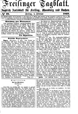 Freisinger Tagblatt (Freisinger Wochenblatt) Freitag 5. Februar 1869