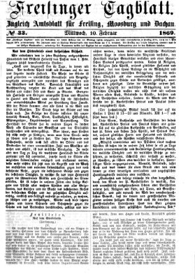 Freisinger Tagblatt (Freisinger Wochenblatt) Mittwoch 10. Februar 1869
