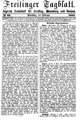 Freisinger Tagblatt (Freisinger Wochenblatt) Samstag 13. Februar 1869