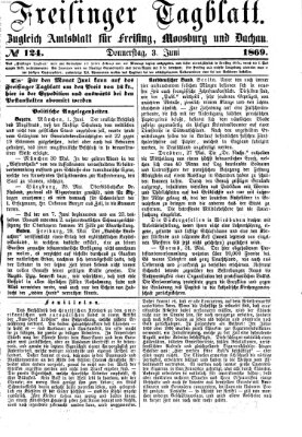 Freisinger Tagblatt (Freisinger Wochenblatt) Donnerstag 3. Juni 1869