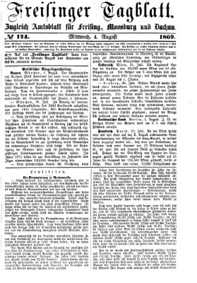 Freisinger Tagblatt (Freisinger Wochenblatt) Mittwoch 4. August 1869