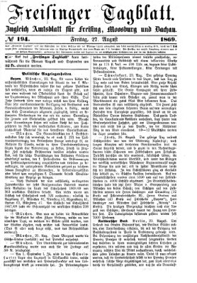 Freisinger Tagblatt (Freisinger Wochenblatt) Freitag 27. August 1869