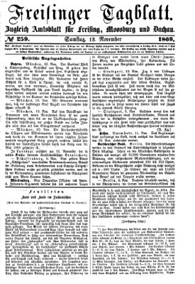 Freisinger Tagblatt (Freisinger Wochenblatt) Samstag 13. November 1869