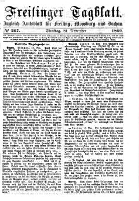 Freisinger Tagblatt (Freisinger Wochenblatt) Dienstag 23. November 1869