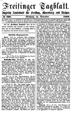 Freisinger Tagblatt (Freisinger Wochenblatt) Mittwoch 24. November 1869