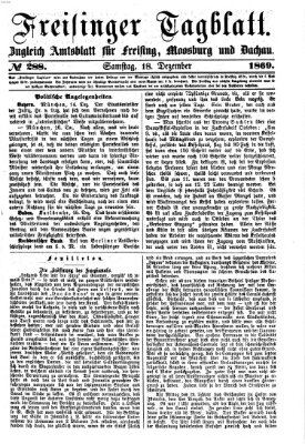 Freisinger Tagblatt (Freisinger Wochenblatt) Samstag 18. Dezember 1869