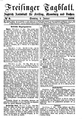 Freisinger Tagblatt (Freisinger Wochenblatt) Sonntag 9. Januar 1870