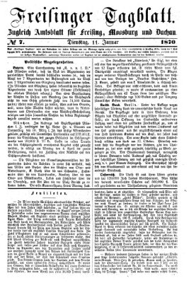 Freisinger Tagblatt (Freisinger Wochenblatt) Dienstag 11. Januar 1870