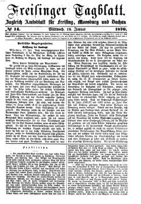 Freisinger Tagblatt (Freisinger Wochenblatt) Mittwoch 19. Januar 1870