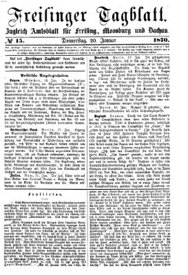 Freisinger Tagblatt (Freisinger Wochenblatt) Donnerstag 20. Januar 1870