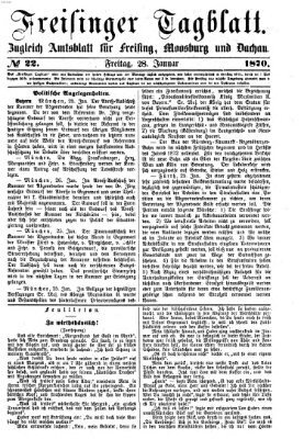Freisinger Tagblatt (Freisinger Wochenblatt) Freitag 28. Januar 1870