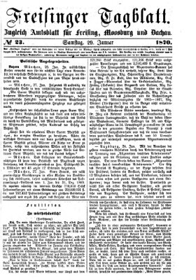 Freisinger Tagblatt (Freisinger Wochenblatt) Samstag 29. Januar 1870