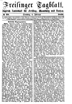Freisinger Tagblatt (Freisinger Wochenblatt) Sonntag 6. Februar 1870