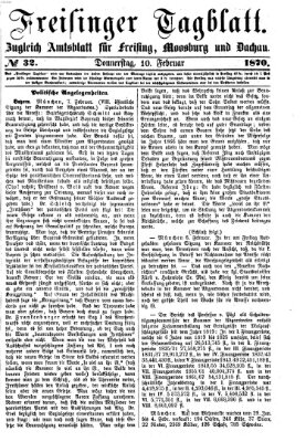Freisinger Tagblatt (Freisinger Wochenblatt) Donnerstag 10. Februar 1870