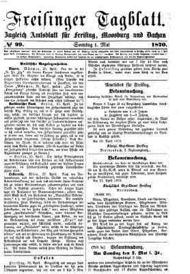 Freisinger Tagblatt (Freisinger Wochenblatt) Sonntag 1. Mai 1870