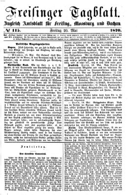Freisinger Tagblatt (Freisinger Wochenblatt) Freitag 20. Mai 1870