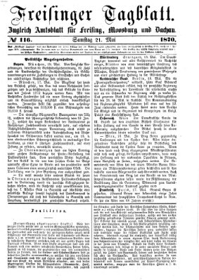 Freisinger Tagblatt (Freisinger Wochenblatt) Samstag 21. Mai 1870