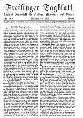 Freisinger Tagblatt (Freisinger Wochenblatt) Sonntag 22. Mai 1870