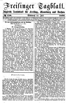 Freisinger Tagblatt (Freisinger Wochenblatt) Mittwoch 13. Juli 1870